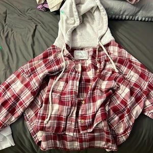 cropped flannel from american eagle